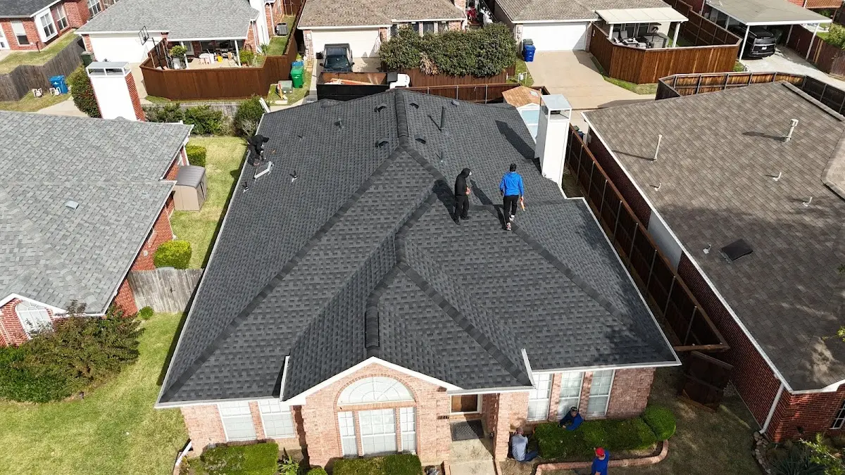 Slate & Tile Roof Repair work in progress on a Metairie property